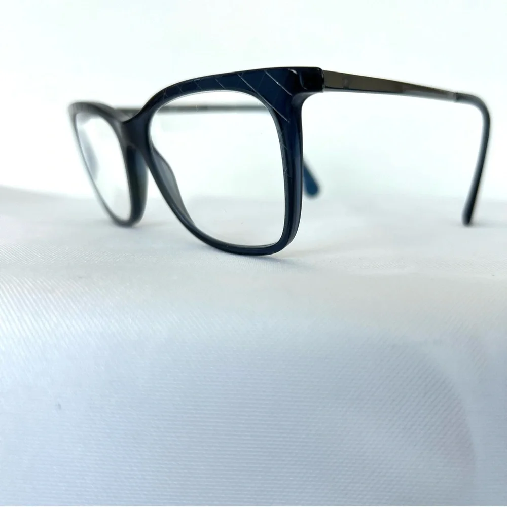 CHANEL 3379 c.508 Cats Eye Frames Dark Blue Transparent Prescription Eyeglasses